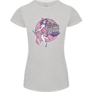 Breast Cancer Awareness Witch Halloween Womens Petite Cut T-Shirt Sports Grey