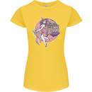 Breast Cancer Awareness Witch Halloween Womens Petite Cut T-Shirt Yellow