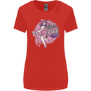 Breast Cancer Awareness Witch Halloween Womens Wider Cut T-Shirt Red
