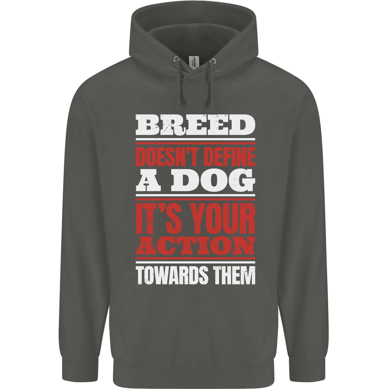 Breed Doesn't Define a Dog Actions Do Childrens Kids Hoodie Storm Grey