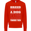 Breed Doesn't Define a Dog Actions Do Kids Sweatshirt Jumper Bright Red