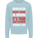 Breed Doesn't Define a Dog Actions Do Kids Sweatshirt Jumper Light Blue