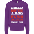 Breed Doesn't Define a Dog Actions Do Kids Sweatshirt Jumper Purple