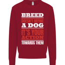 Breed Doesn't Define a Dog Actions Do Kids Sweatshirt Jumper Red
