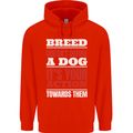 Breed Doesn't Define a Dog Actions Do Mens 80% Cotton Hoodie Bright Red