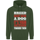 Breed Doesn't Define a Dog Actions Do Mens 80% Cotton Hoodie Forest Green
