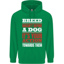 Breed Doesn't Define a Dog Actions Do Mens 80% Cotton Hoodie Irish Green