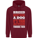 Breed Doesn't Define a Dog Actions Do Mens 80% Cotton Hoodie Maroon