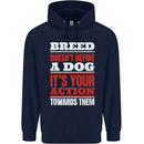 Breed Doesn't Define a Dog Actions Do Mens 80% Cotton Hoodie Navy Blue