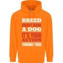 Breed Doesn't Define a Dog Actions Do Mens 80% Cotton Hoodie Orange