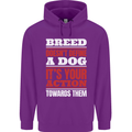Breed Doesn't Define a Dog Actions Do Mens 80% Cotton Hoodie Purple