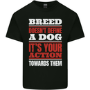 Breed Doesn't Define a Dog Actions Do Mens Cotton T-Shirt Tee Top Black