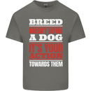 Breed Doesn't Define a Dog Actions Do Mens Cotton T-Shirt Tee Top Charcoal