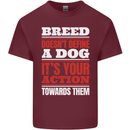 Breed Doesn't Define a Dog Actions Do Mens Cotton T-Shirt Tee Top Maroon