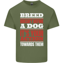 Breed Doesn't Define a Dog Actions Do Mens Cotton T-Shirt Tee Top Military Green