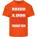 Breed Doesn't Define a Dog Actions Do Mens Cotton T-Shirt Tee Top Orange