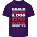 Breed Doesn't Define a Dog Actions Do Mens Cotton T-Shirt Tee Top Purple