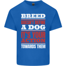 Breed Doesn't Define a Dog Actions Do Mens Cotton T-Shirt Tee Top Royal Blue