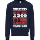 Breed Doesn't Define a Dog Actions Do Mens Sweatshirt Jumper Navy Blue