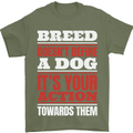 Breed Doesn't Define a Dog Actions Do Mens T-Shirt 100% Cotton Military Green