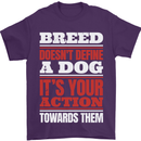 Breed Doesn't Define a Dog Actions Do Mens T-Shirt 100% Cotton Purple