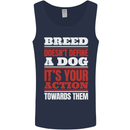 Breed Doesn't Define a Dog Actions Do Mens Vest Tank Top Navy Blue