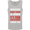 Breed Doesn't Define a Dog Actions Do Mens Vest Tank Top Sports Grey