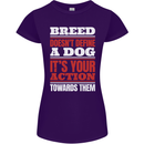 Breed Doesn't Define a Dog Actions Do Womens Petite Cut T-Shirt Purple
