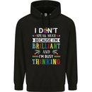 Brilliant & Busy Thinking Autism Autistic Childrens Kids Hoodie Black