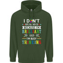 Brilliant & Busy Thinking Autism Autistic Childrens Kids Hoodie Forest Green