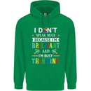 Brilliant & Busy Thinking Autism Autistic Childrens Kids Hoodie Irish Green