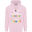 Brilliant & Busy Thinking Autism Autistic Childrens Kids Hoodie Light Pink