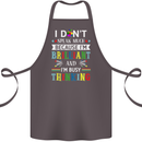 Brilliant & Busy Thinking Autism Autistic Cotton Apron 100% Organic Dark Grey
