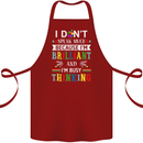 Brilliant & Busy Thinking Autism Autistic Cotton Apron 100% Organic Maroon
