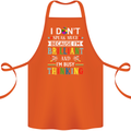 Brilliant & Busy Thinking Autism Autistic Cotton Apron 100% Organic Orange