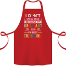 Brilliant & Busy Thinking Autism Autistic Cotton Apron 100% Organic Red