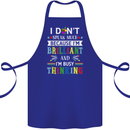 Brilliant & Busy Thinking Autism Autistic Cotton Apron 100% Organic Royal Blue