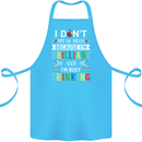 Brilliant & Busy Thinking Autism Autistic Cotton Apron 100% Organic Turquoise