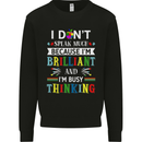 Brilliant & Busy Thinking Autism Autistic Kids Sweatshirt Jumper Black