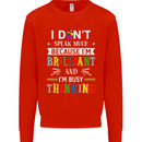 Brilliant & Busy Thinking Autism Autistic Kids Sweatshirt Jumper Bright Red