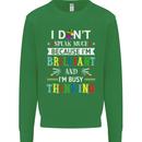 Brilliant & Busy Thinking Autism Autistic Kids Sweatshirt Jumper Irish Green