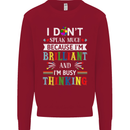 Brilliant & Busy Thinking Autism Autistic Kids Sweatshirt Jumper Red