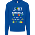 Brilliant & Busy Thinking Autism Autistic Kids Sweatshirt Jumper Royal Blue