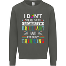 Brilliant & Busy Thinking Autism Autistic Kids Sweatshirt Jumper Storm Grey