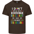 Brilliant & Busy Thinking Autism Autistic Kids T-Shirt Childrens Chocolate