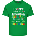 Brilliant & Busy Thinking Autism Autistic Kids T-Shirt Childrens Irish Green