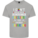 Brilliant & Busy Thinking Autism Autistic Kids T-Shirt Childrens Sports Grey