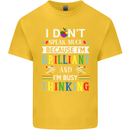 Brilliant & Busy Thinking Autism Autistic Kids T-Shirt Childrens Yellow