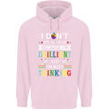 Brilliant & Busy Thinking Autism Autistic Mens 80% Cotton Hoodie Light Pink