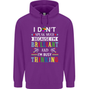 Brilliant & Busy Thinking Autism Autistic Mens 80% Cotton Hoodie Purple